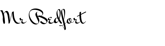 Mr Bedfort font preview