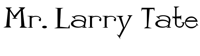 Mr. Larry Tate font preview