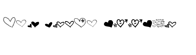 MTF Heart Doodle font preview