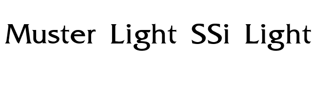 Muster Light SSi Light font preview