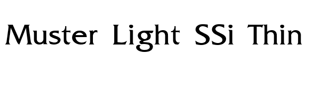 Muster Light SSi Thin font preview