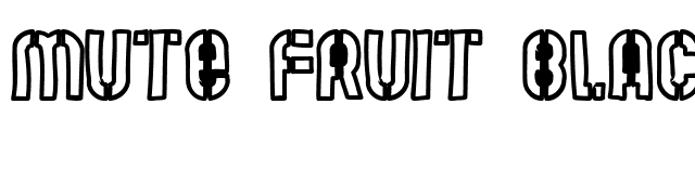 Mute Fruit Black Krash font preview