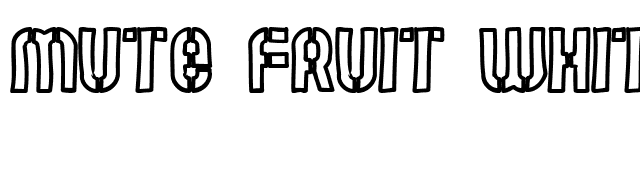 Mute Fruit White Krash font preview
