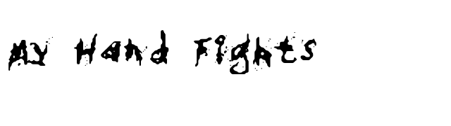 My Hand Fights font preview