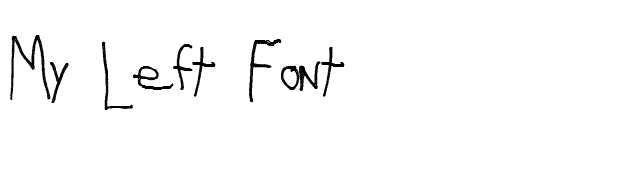 My Left Font font preview