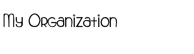My Organization font preview