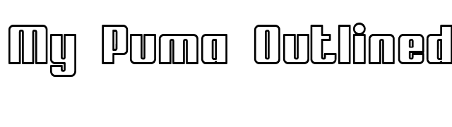 My Puma Outlined font preview
