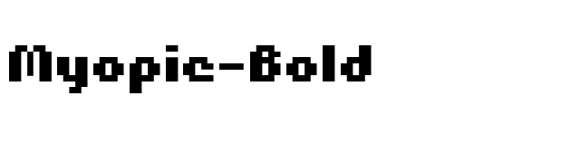 Myopic-Bold font preview