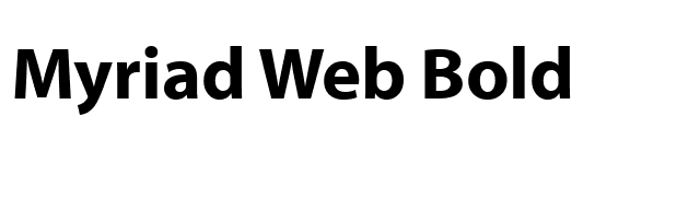 Myriad Web Bold font preview