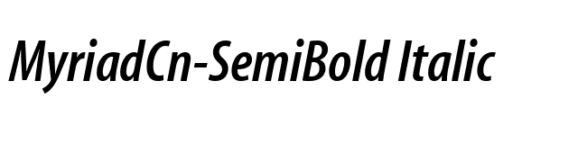 myriadcn-semibold-italic font preview