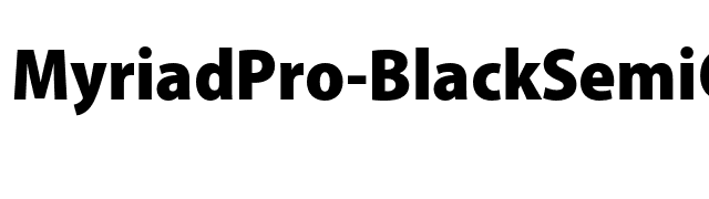 MyriadPro-BlackSemiCn font preview