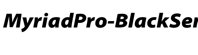 MyriadPro-BlackSemiExtIt font preview