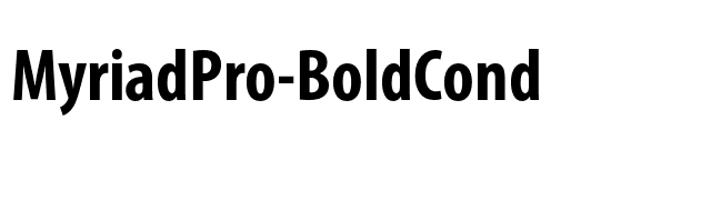 MyriadPro-BoldCond font preview