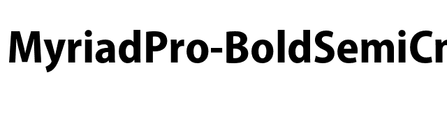 MyriadPro-BoldSemiCn font preview