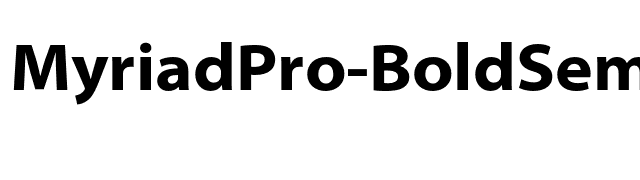MyriadPro-BoldSemiExt font preview