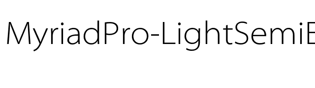 MyriadPro-LightSemiExt font preview