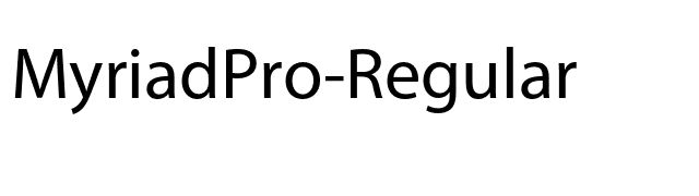myriadpro-regular font preview
