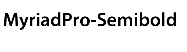 MyriadPro-Semibold font preview