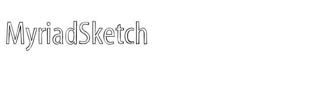 MyriadSketch font preview