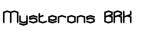 Mysterons BRK font preview