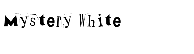 Mystery White font preview