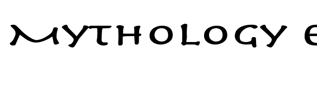 Mythology Extended Bold font preview
