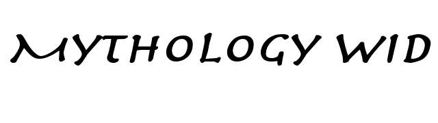 Mythology Wide BoldItalic font preview