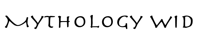 mythology-wide-normal font preview