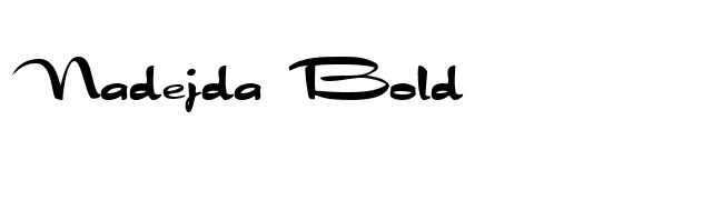 Nadejda Bold font preview