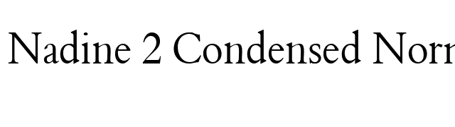 Nadine 2 Condensed Normal font preview