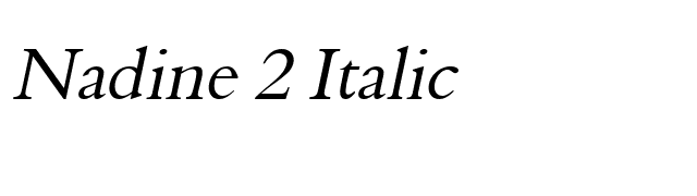 Nadine 2 Italic font preview