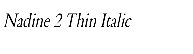Nadine 2 Thin Italic font preview