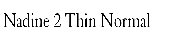Nadine 2 Thin Normal font preview