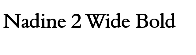 Nadine 2 Wide Bold font preview