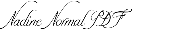 Nadine Normal PDF font preview