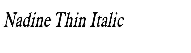 Nadine Thin Italic font preview