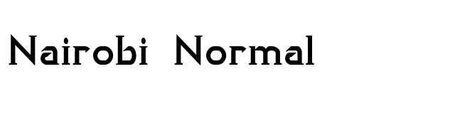 Nairobi Normal font preview