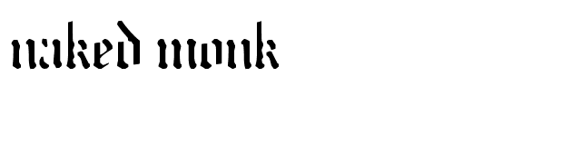 naked monk font preview