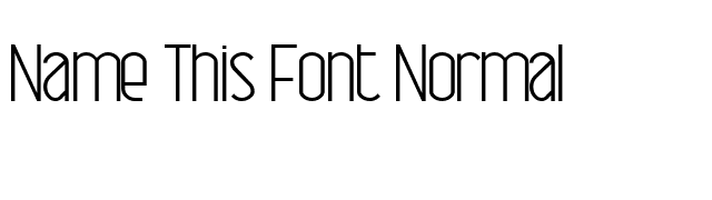 Name This Font Normal font preview