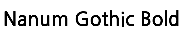 Nanum Gothic Bold font preview