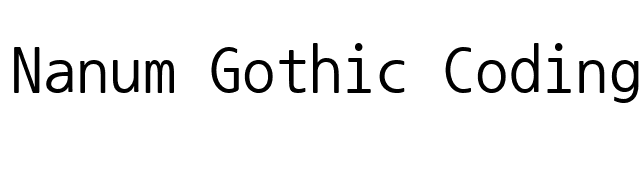 Nanum Gothic Coding font preview