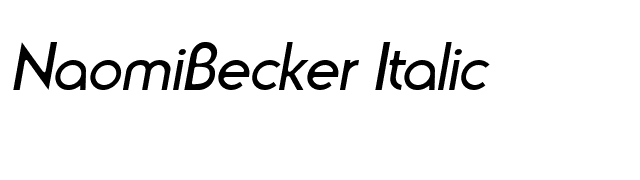 NaomiBecker Italic font preview