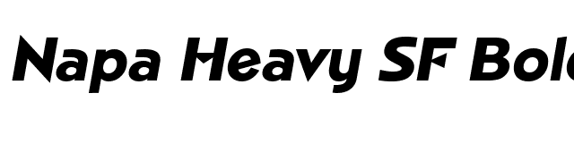 Napa Heavy SF Bold Italic font preview