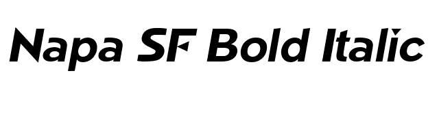 Napa SF Bold Italic font preview