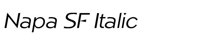 Napa SF Italic font preview