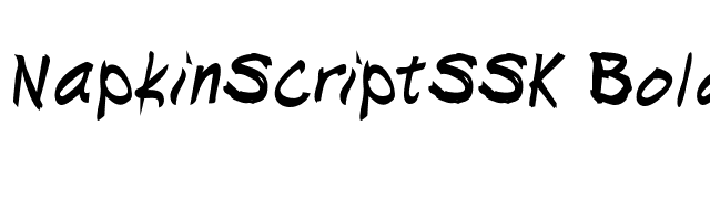 NapkinScriptSSK Bold font preview
