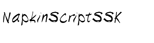 NapkinScriptSSK font preview