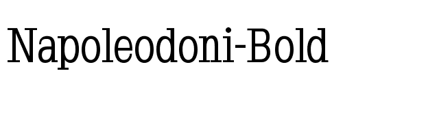 Napoleodoni-Bold font preview