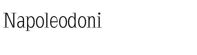 Napoleodoni font preview