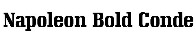 Napoleon Bold Condensed font preview